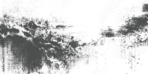 Dark grey textured grunge overlay on white background abstract