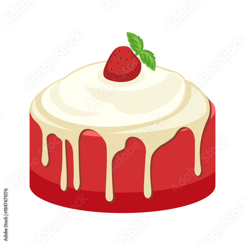 Birthday Drip Cake With Strawberry