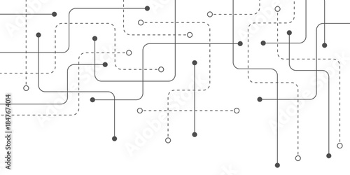 Abstract background with technology circuit board texture. Modern electronic motherboard texture. Creative idea for internet technology. Tech concept for header, web banner, website, presentation.