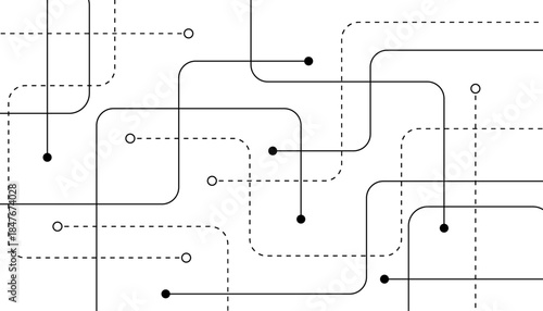 Abstract background with technology circuit board texture. Modern electronic motherboard texture. Creative idea for internet technology. Tech concept for header, web banner, website, presentation.