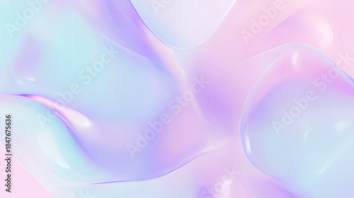 淡いパステルカラーが流れるように広がる柔らかく幻想的な抽象背景
