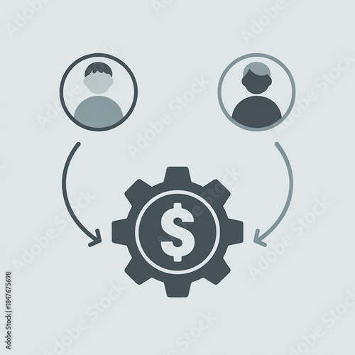 Economic Synergy: A conceptual representation of financial teamwork, with interconnected elements illustrating the flow of resources and cooperative effort.