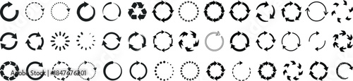Circular Arrow and Loading Loop Icon Mega Collection for Refresh, Sync, Recycling, UI/UX and Infographic Design