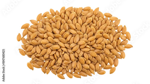 Foto Isolated pile of flax seeds, a natural healthy food ingredient packed with nutri