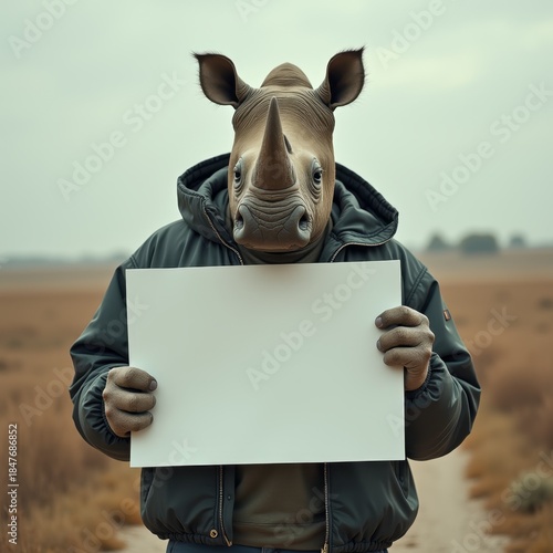 Anthropomorphic rhinoceros ...