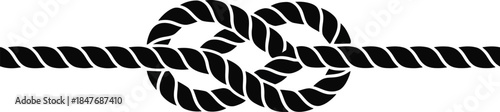 Detailed illustration of a secure rope knot on a rope