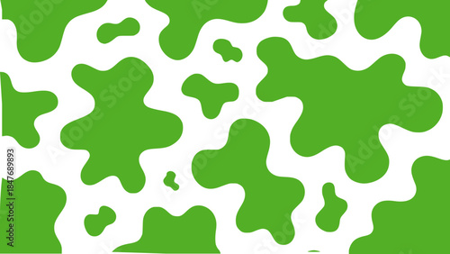 Black and White Abstract Blob Texture Pattern Green
