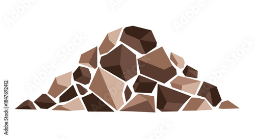 Illustration of a pile of tea granules isolated on a white background in a geometric style