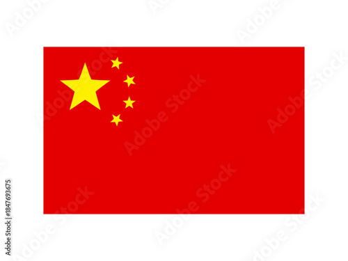 中華人民共和国の国旗アイコンイラスト素材4