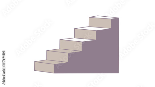 Minimalist Illustration of a Modern Set of Easily Accessible Enclosed Steps for Efficient Vertical