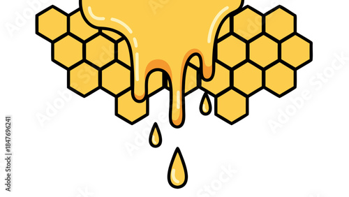 vector illustration of honey