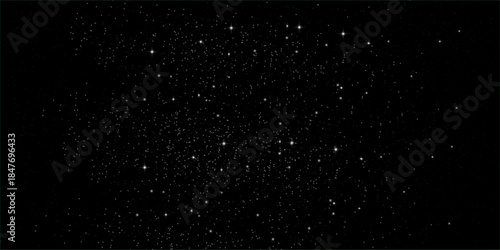 Space stars background. Universe starry pattern with glowing stars. Night sky constellations galaxy. Vector illustration.