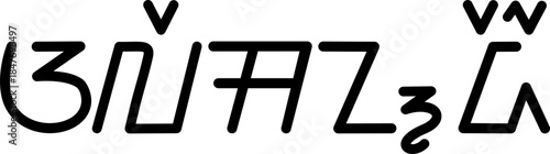 Illustration vector graphic of the name Alexander, Sundanese script. Great for printing on your personal items