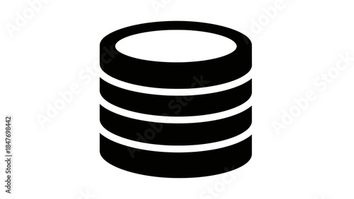 Minimalist Illustration of a Stacked Coin Symbol Representing Currency or Finance