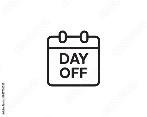 Day Off icon vector design illustration