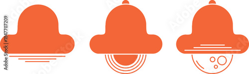 bells and video camera, decoration icons