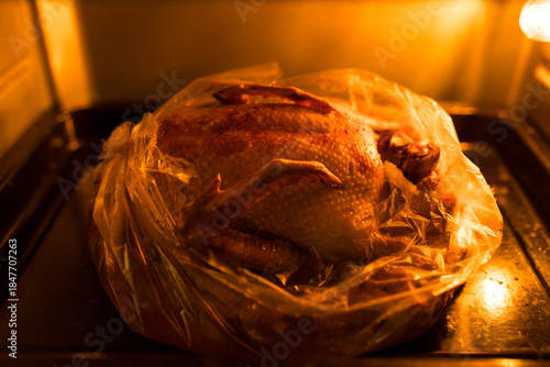 Roasted Duck in Oven Bag with Golden Crispy Skin