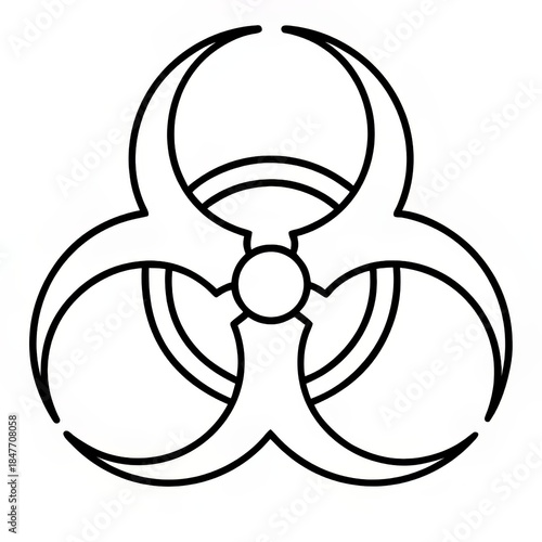 clean biohazard safety line symbol