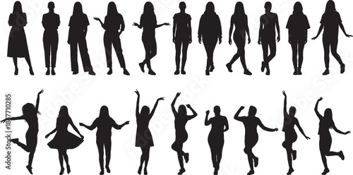 Mega Collection of Diverse Human Head Profile Silhouettes Walking Crowds Professional Business People Happy Families and Ultimate Tree Pack for Identity Nature Inclusion,