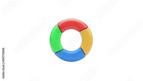 Colorful Segmented Circle: Isolated on White Background Free Download Colorful Segmented Circle: Isolated on White Background - GFXLoad