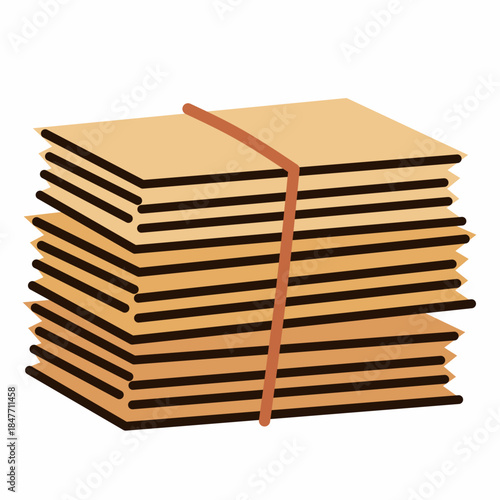Stack of Envelopes in Flat Hand-Drawn Style for Mail Delivery
