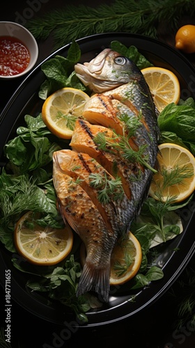 Grilled Dorado Fish with Lemon and Dill