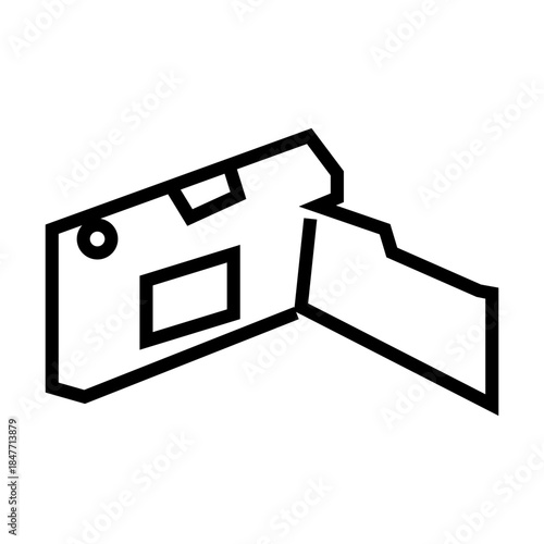 camera simple outline icon vector illustration