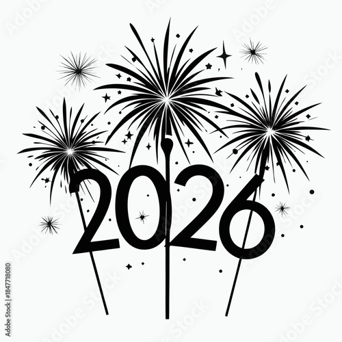 Sparkler Firework Silhouette 2026