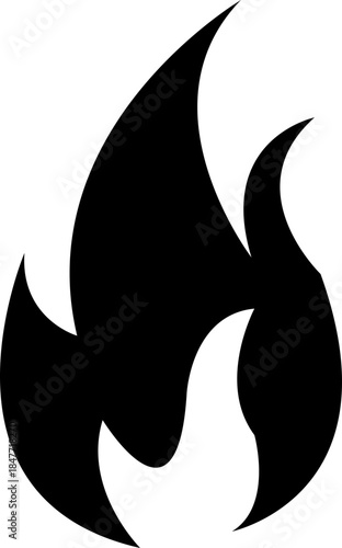 Fire icon with flame symbols in gradient, black flat, style, burning heat blaze energy illustration group for safety warning hazard UI design and emergency graphics