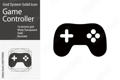 Game controller joystick icon, e-sports symbol