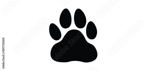 Dog Footprint logo. Footprint graphic. Pet outline.