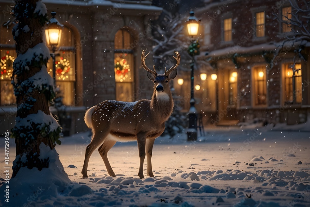 Obraz premium deers in the snow