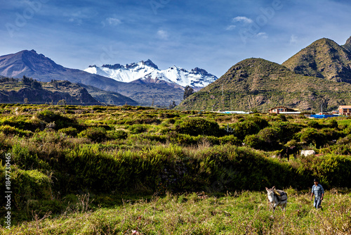 Quadro em tela The andean mountains and valley of the colca canyon