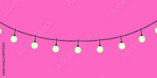 web banners, postcards. Vector. Holidays decoration. Festive light gold garlands. LED lamp. Yellow lights on a illustration.