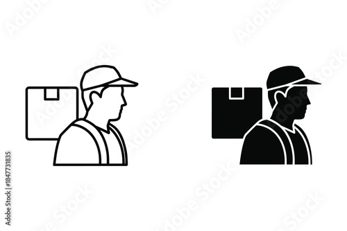 Two Referees with Whistles and Boxes in Silhouette