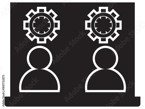 Human interaction and teamwork icons set. Collection  human interaction, teamwork and collaboration icons showing communication, coordination and group processes in flat vector illustration .EPS10/AI.