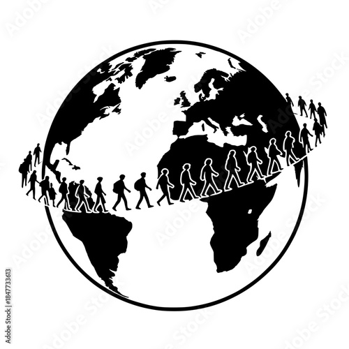 international migrant day silhoutte 