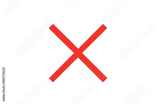 Red Cross Symbol on White Background sign mark