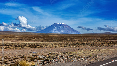 Obraz na płótnie The highland in the Andes at Arequipa in Peru