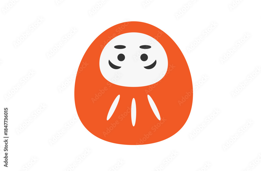 Fototapeta premium 可愛いダルマのアイコンイラスト