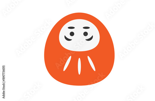 可愛いダルマのアイコンイラスト