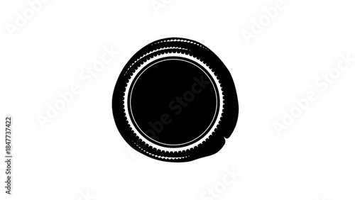 close up of a black and white led flashlight