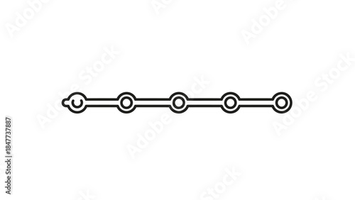 Minimalist Linear Progress Indicator Design with Circular Nodes for User Interface Elements