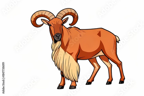 Barbary Sheep Comic Illustration