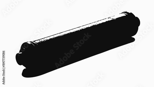 black silhouette of a baseball bat
