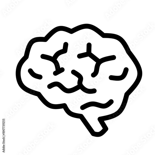 Human Brain Anatomy Outline Icon