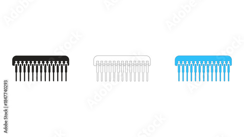 Efficient cable comb accessory for neat alignment and organization of multiple cables