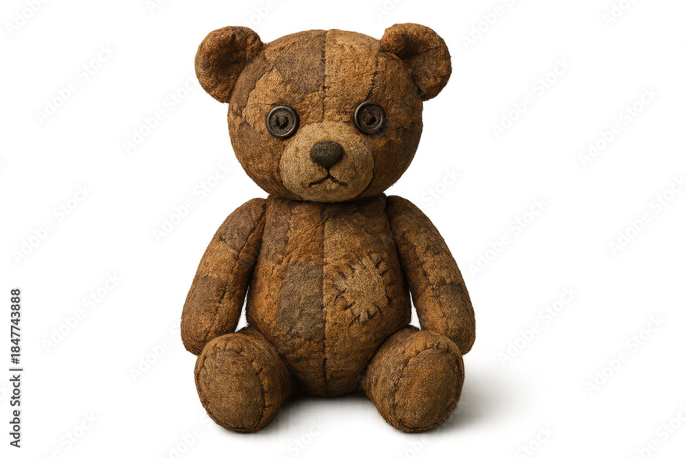 Fototapeta premium Cute Teddy Bear Plush Toy with transparent background for projects