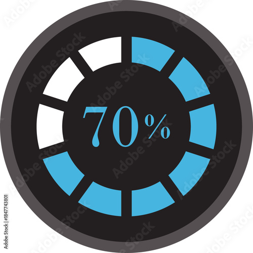 Percentage infographics Circle Loading Progress Icon. Circle loading and circle progress collection. Set of circle percentage diagrams for infographics. Download progress. Collection Loading status.
