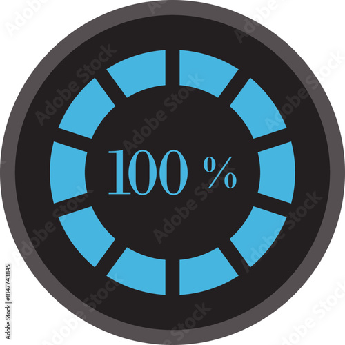 Percentage infographics Circle Loading Progress Icon. Circle loading and circle progress collection. Set of circle percentage diagrams for infographics. Download progress. Collection Loading status.